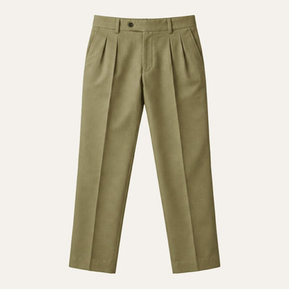Men's Dress Pants Pleated Front with Straight Leg and Relaxed Fit