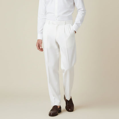 Men's Dress Pants Pleated Front with Straight Leg and Relaxed Fit