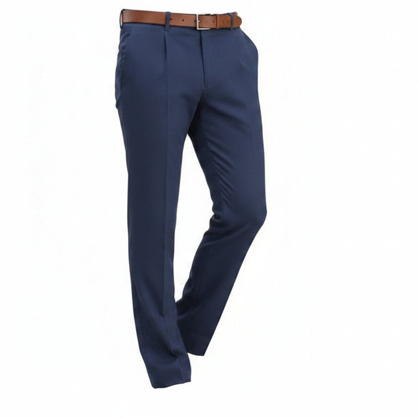 Men's Dress Trousers with Pleats and Side Pockets Slim Fit