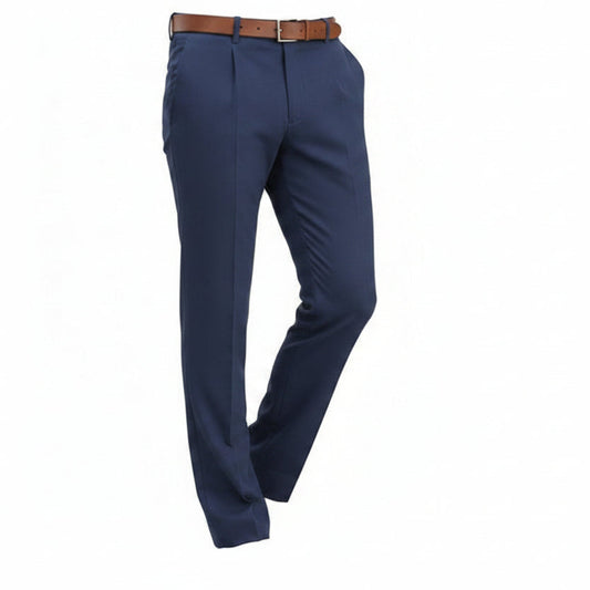 Men's Dress Trousers with Pleats and Side Pockets Slim Fit