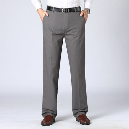 Men's Dress Trousers with Pleats and Side Pockets Slim Fit
