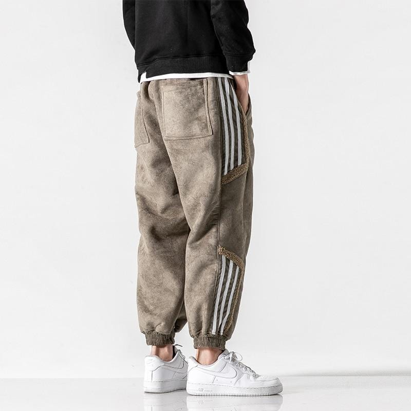 Men's Fleece-Lined Relaxed Fit Joggers with Tapered Legs