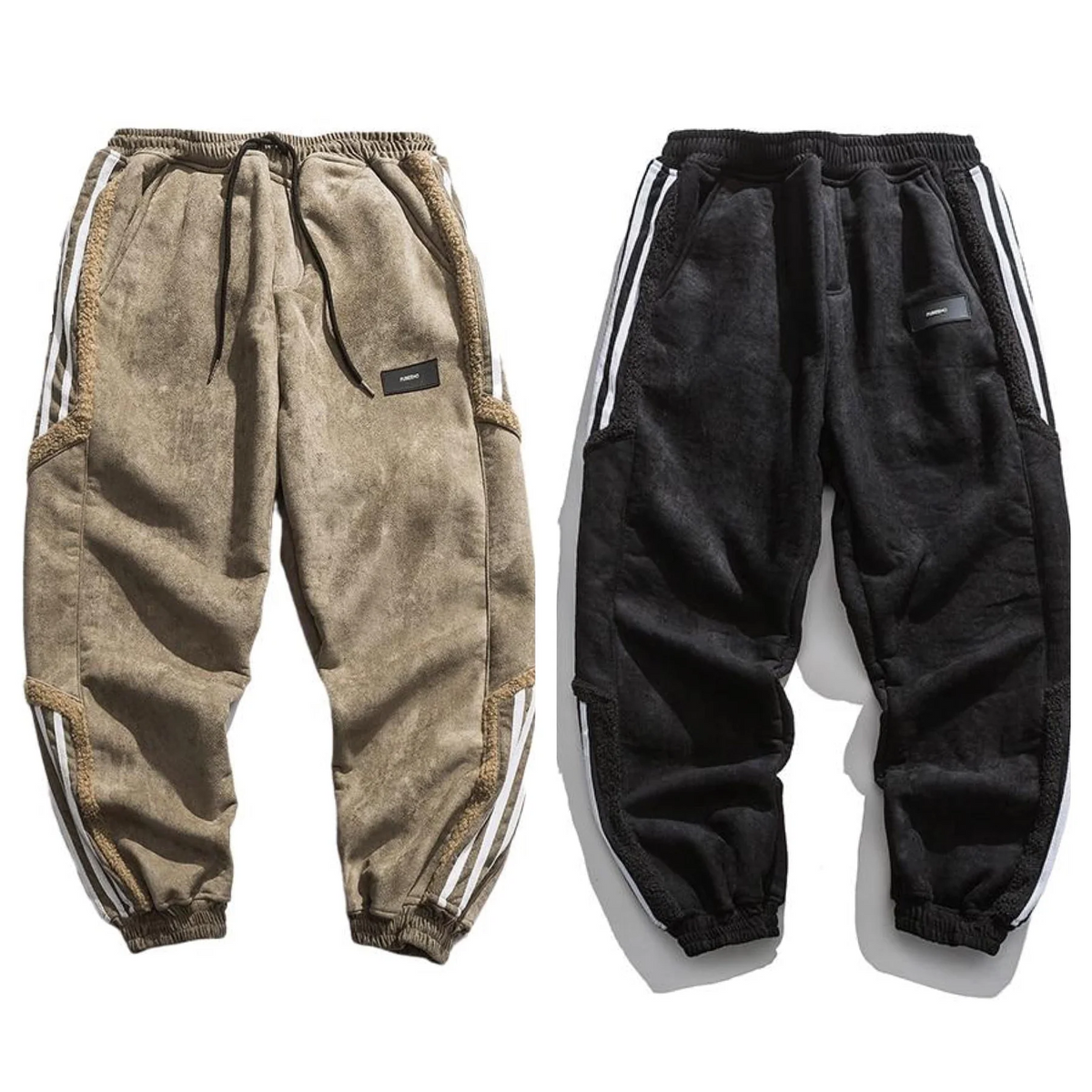 Men's Fleece-Lined Relaxed Fit Joggers with Tapered Legs