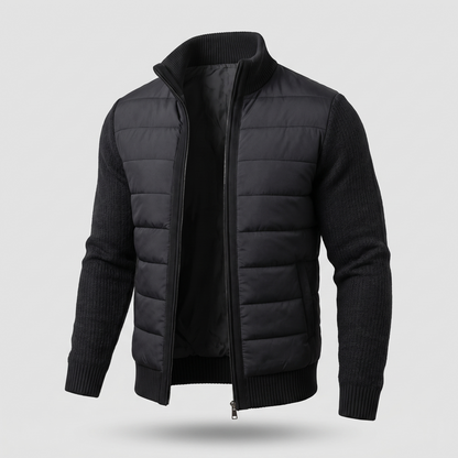Men's Fleece Sleeve Puffer Jacket with Tailored Fit