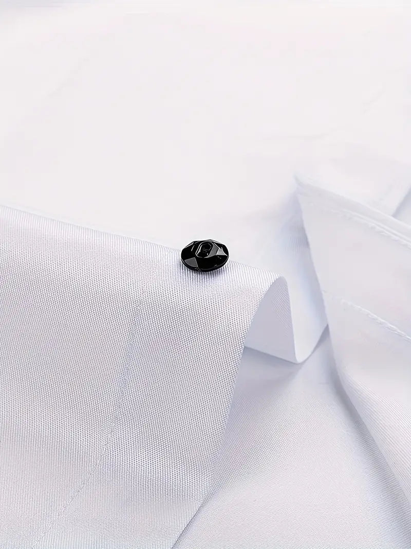 Men's Formal Shirt Long Sleeve with Button-Down Collar Slim Fit