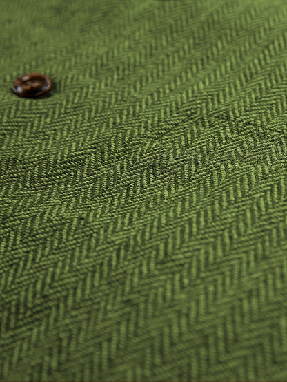 Men's Herringbone Suit Vest with Notch Lapel