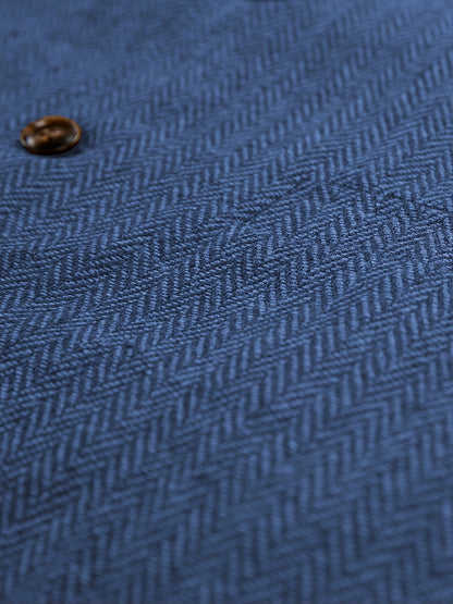 Men's Herringbone Suit Vest with Notch Lapel