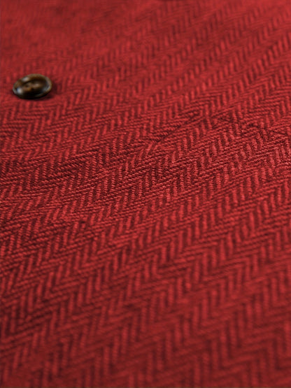 Men's Herringbone Suit Vest with Notch Lapel