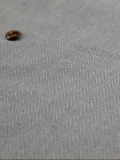 Men's Herringbone Suit Vest with Notch Lapel