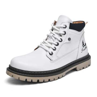 Men's Lace-Up Hiking Boots with Padded Collar and Reinforced Heel