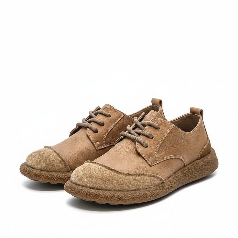 Men's Lace-Up Shoes with Round Toe and Chunky Sole