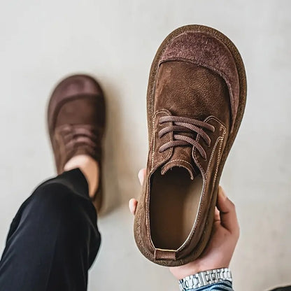 Men's Lace-Up Shoes with Round Toe and Chunky Sole
