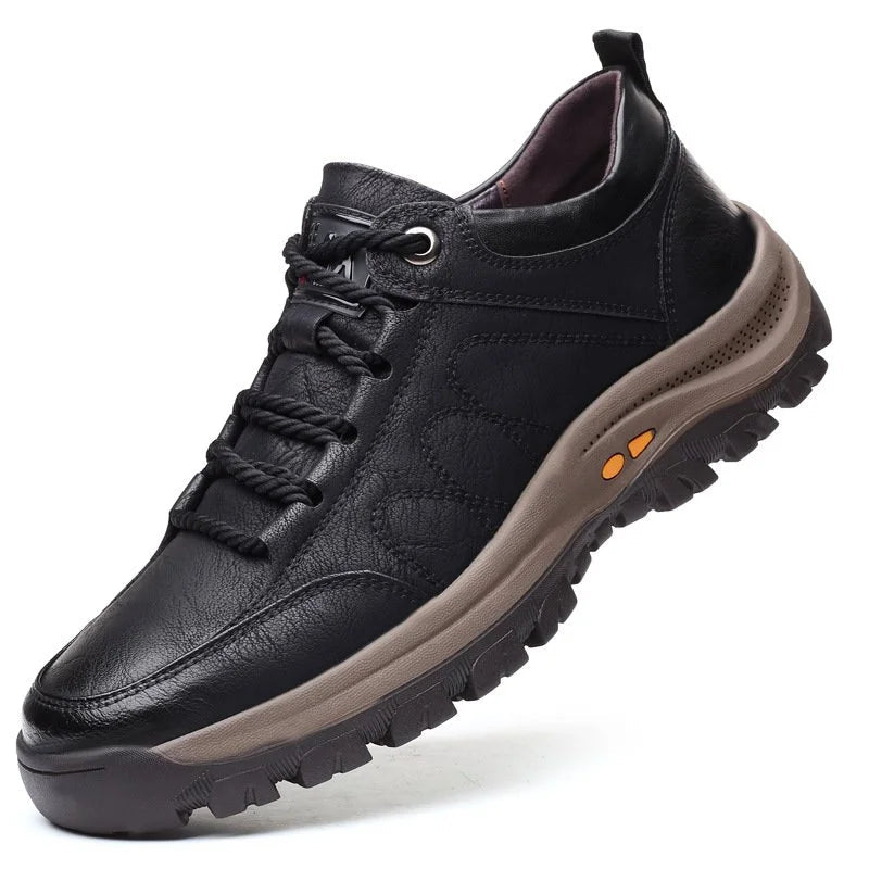 Men's Lace-Up Shoes with Rugged Sole