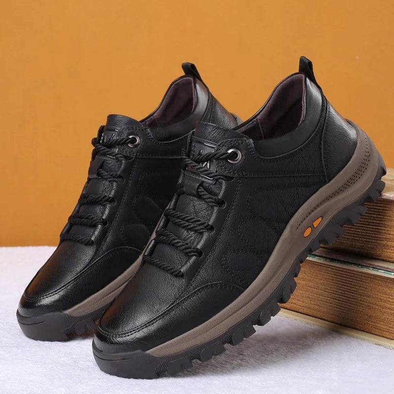Men's Lace-Up Shoes with Rugged Sole