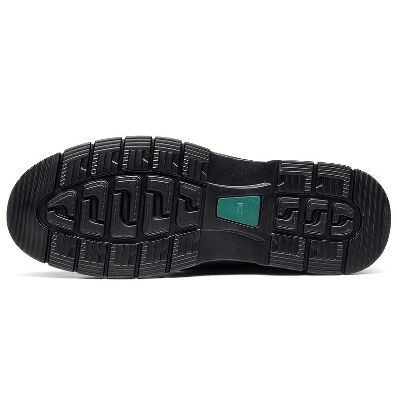 Men's Lace-Up Winter Boots with Fleece Lining and Metal Side Detail