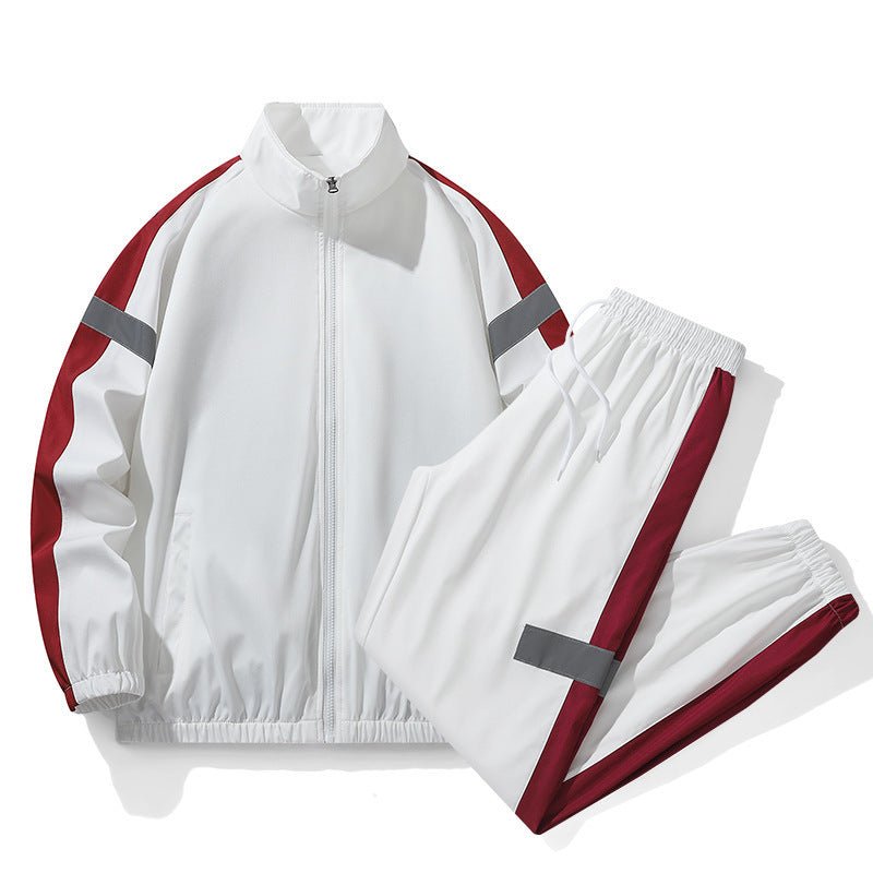 Men's Lightweight Tracksuit with Zip Pockets and Reflective Stripes