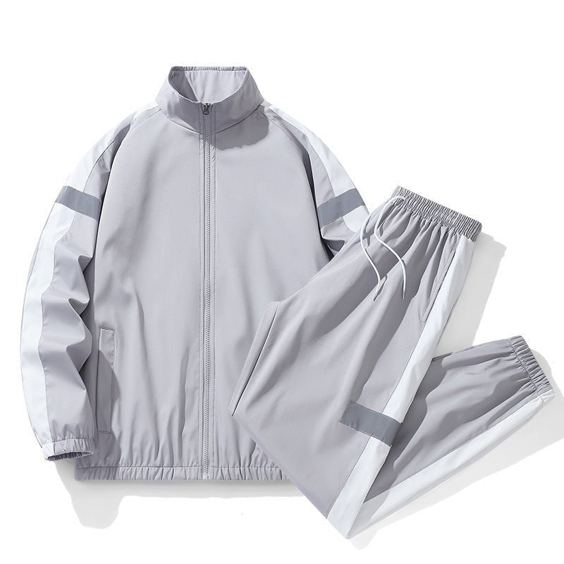 Men's Lightweight Tracksuit with Zip Pockets and Reflective Stripes
