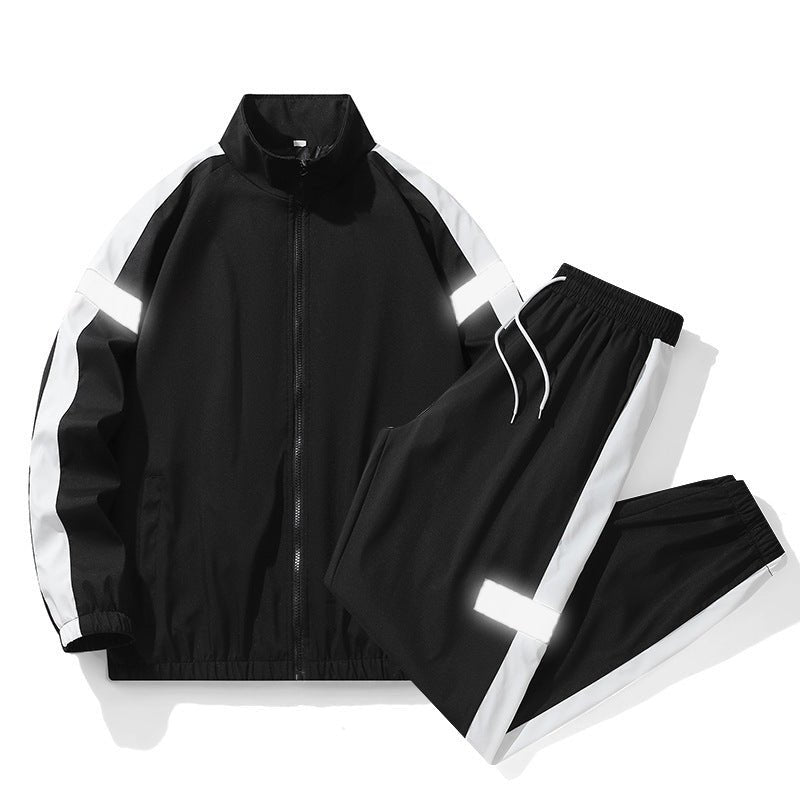 Men's Lightweight Tracksuit with Zip Pockets and Reflective Stripes
