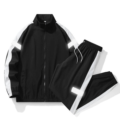 Men's Lightweight Tracksuit with Zip Pockets and Reflective Stripes