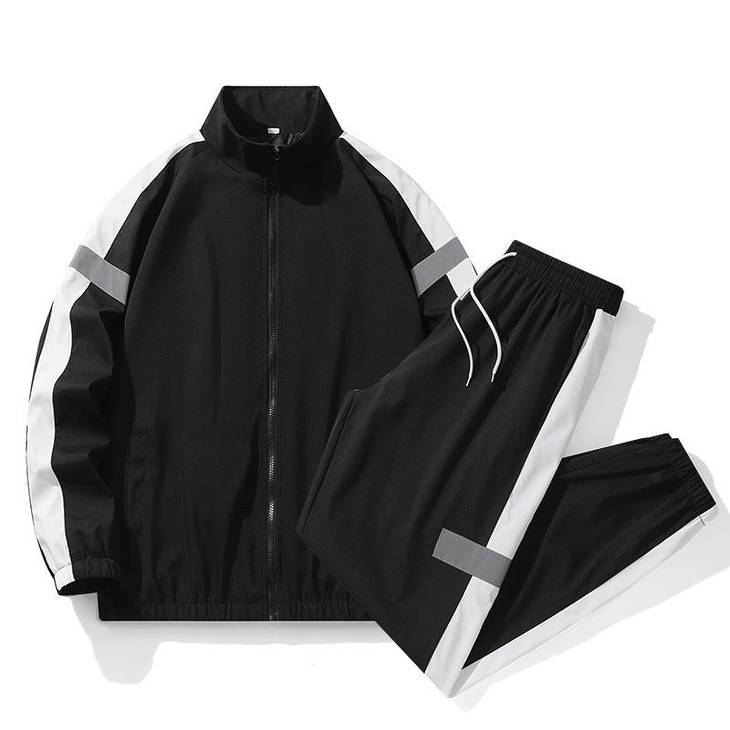 Men's Lightweight Tracksuit with Zip Pockets and Reflective Stripes