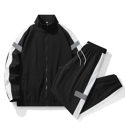 Men's Lightweight Tracksuit with Zip Pockets and Reflective Stripes
