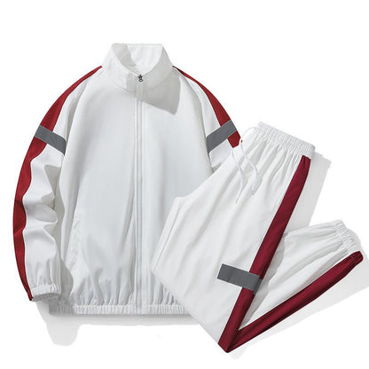 Men's Lightweight Tracksuit with Zip Pockets and Reflective Stripes