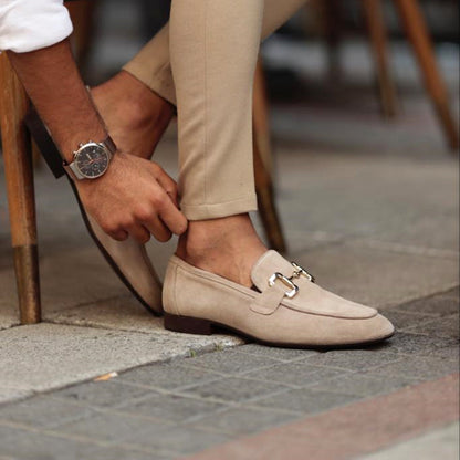 Men's Loafers with Horsebit Detail and Slip-On Design
