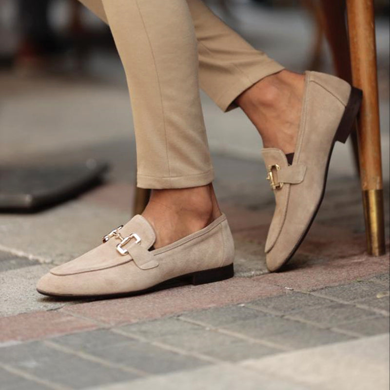 Men's Loafers with Horsebit Detail and Slip-On Design