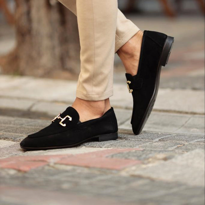 Men's Loafers with Horsebit Detail and Slip-On Design