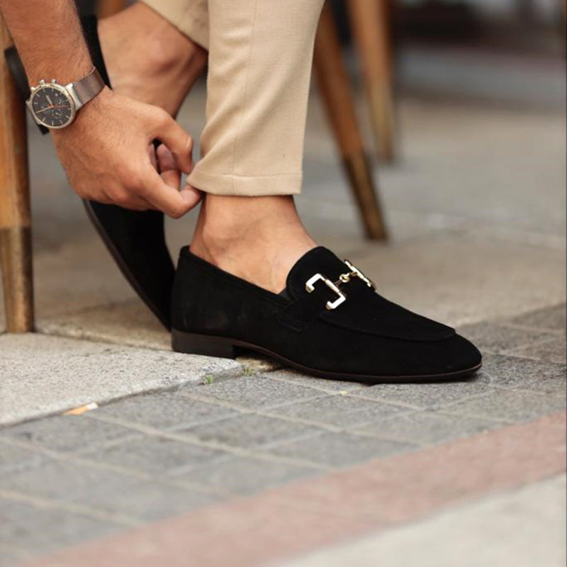 Men's Loafers with Horsebit Detail and Slip-On Design