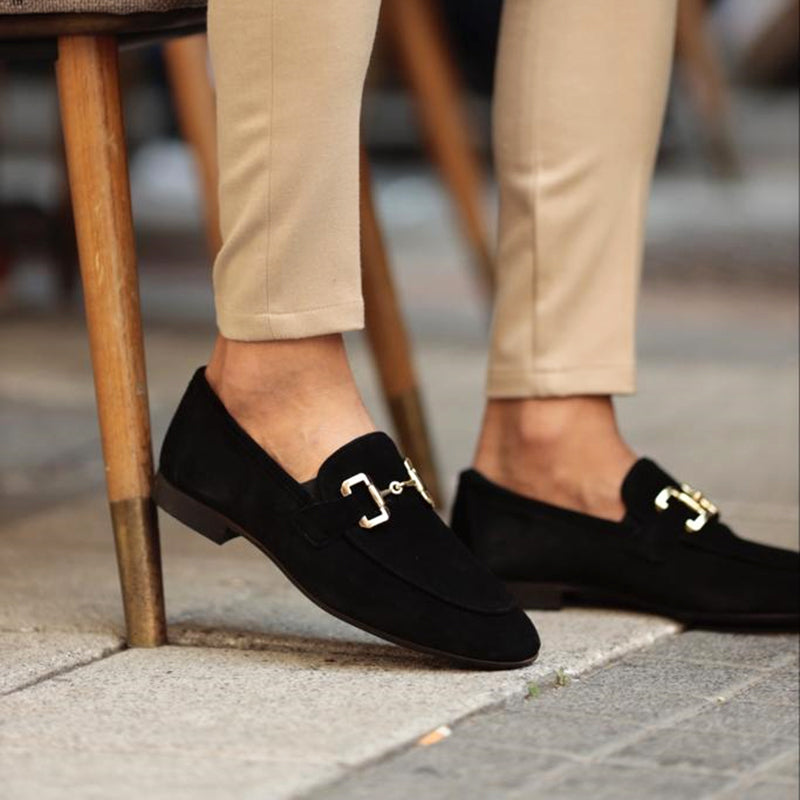 Men's Loafers with Horsebit Detail and Slip-On Design