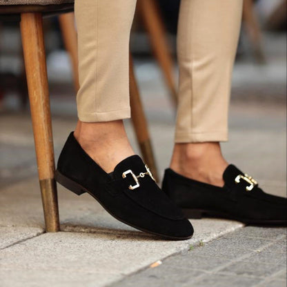 Men's Loafers with Horsebit Detail and Slip-On Design