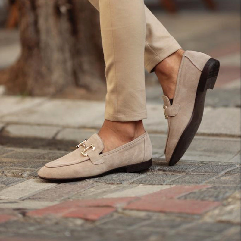 Men's Loafers with Horsebit Detail and Slip-On Design