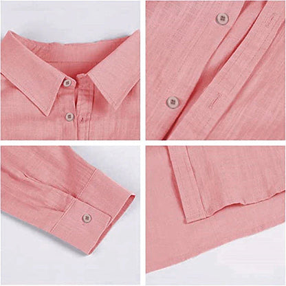 Men's Long Sleeve Button-Down Shirt with Spread Collar