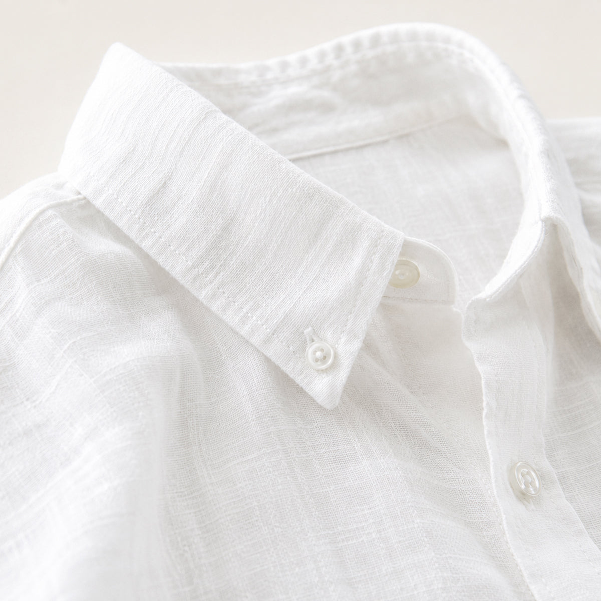 Men's Long Sleeve Button-Up Shirt with Spread Collar