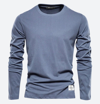 Men's Long Sleeve T-Shirt with Crew Neck