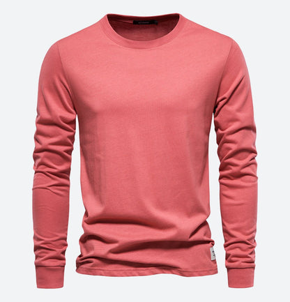 Men's Long Sleeve T-Shirt with Crew Neck