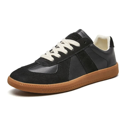 Men's Low-Top Sneakers with Lace-Up Closure and Panel Construction