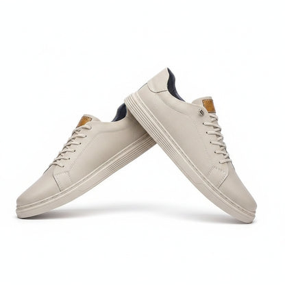 Men's Low-Top Sneakers with Lace-Up Closure and Round Toe