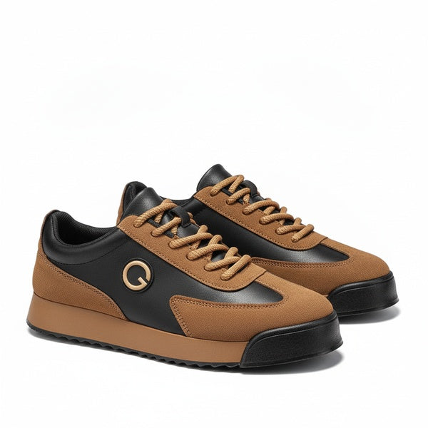 Men's Low Top Sneakers with Lace-Up Closure and Rubber Outsole
