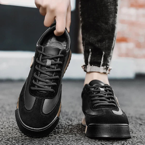Men's Low Top Sneakers with Lace-Up Closure and Rubber Outsole