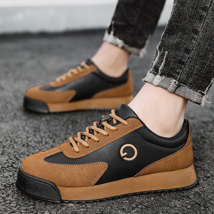 Men's Low Top Sneakers with Lace-Up Closure and Rubber Outsole