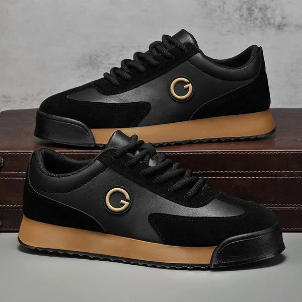 Men's Low Top Sneakers with Lace-Up Closure and Rubber Outsole
