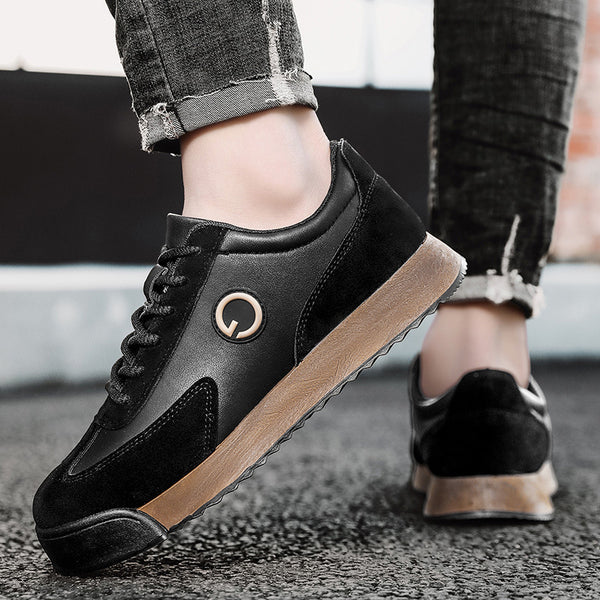Men's Low Top Sneakers with Lace-Up Closure and Rubber Outsole
