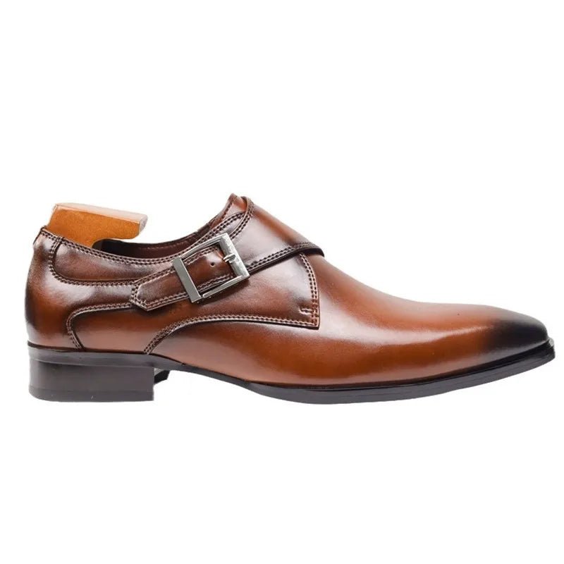 Men's Monk Strap Dress Shoes with Buckle