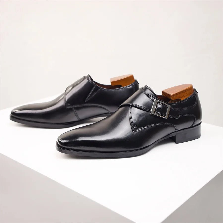 Men's Monk Strap Dress Shoes with Buckle