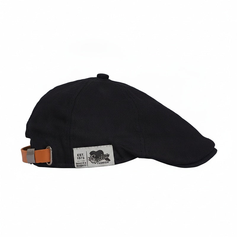 Men's Newsboy Cap Flat Cap with Adjustable Strap and Structured Brim