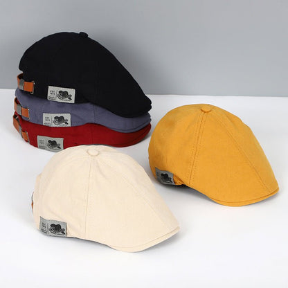 Men's Newsboy Cap Flat Cap with Adjustable Strap and Structured Brim