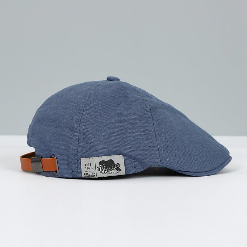 Men's Newsboy Cap Flat Cap with Adjustable Strap and Structured Brim