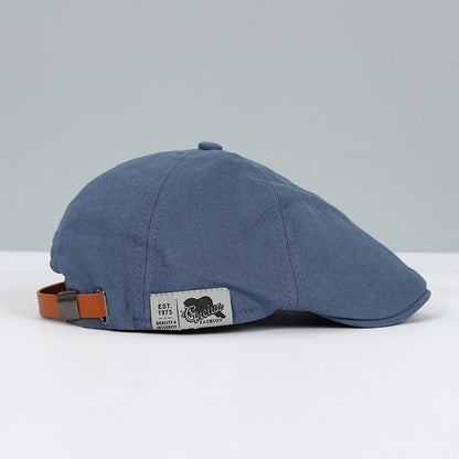 Men's Newsboy Cap Flat Cap with Adjustable Strap and Structured Brim